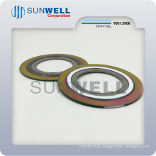 Spiral Wound Gasket 2" 150# ASME B16.20 Ss316/Graphite with 316 Inner Ring CS Outer Ring